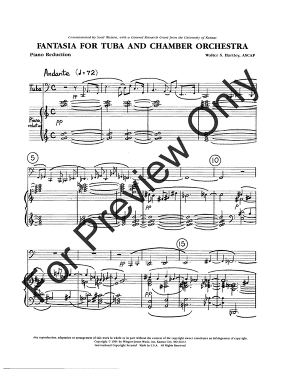 Fantasia For Tuba and Chamber Orchestra