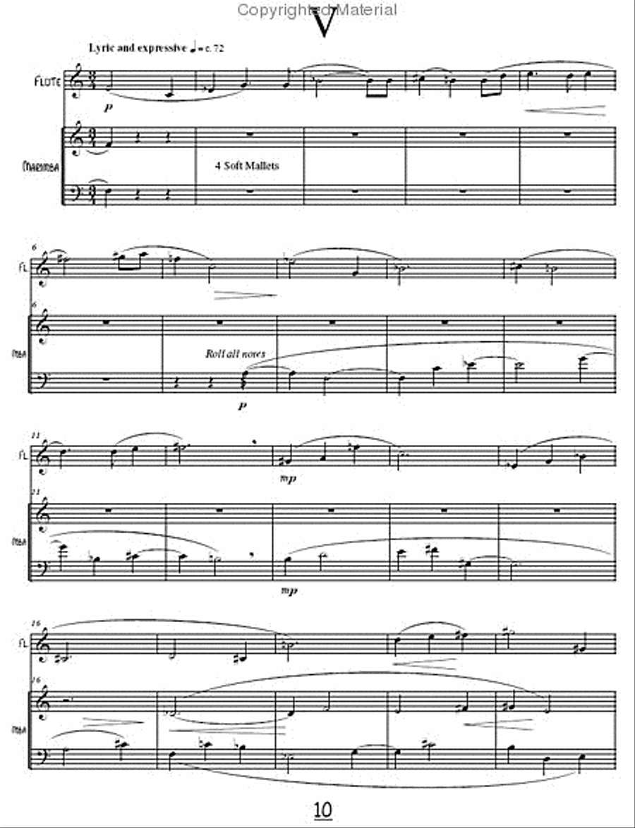 Prisms for Flute & Marimba Flute scores gallery preview page 5