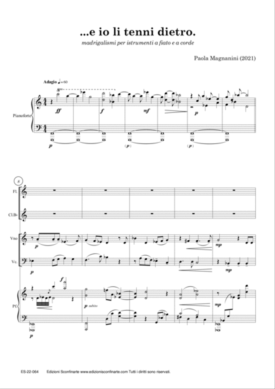 Paola Magnanini: ...E IO LI TENNI DIETRO. (ES-22-064) - Score Only Score scores gallery preview page 5