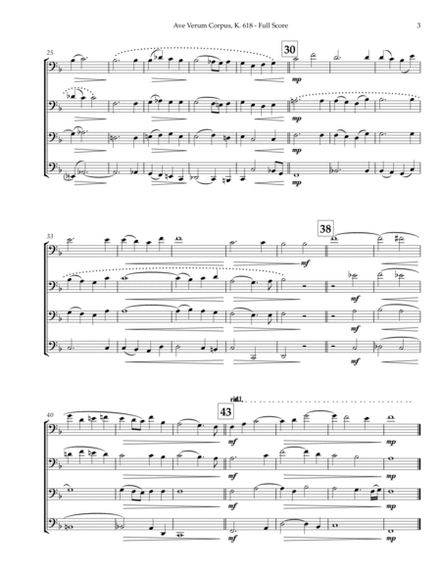 Ave Verum - Trombone Quartet image number null