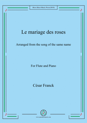 Book cover for Franck-Le mariage des roses,for Flute and Piano