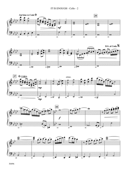 It Is Enough: Piano Accompaniment