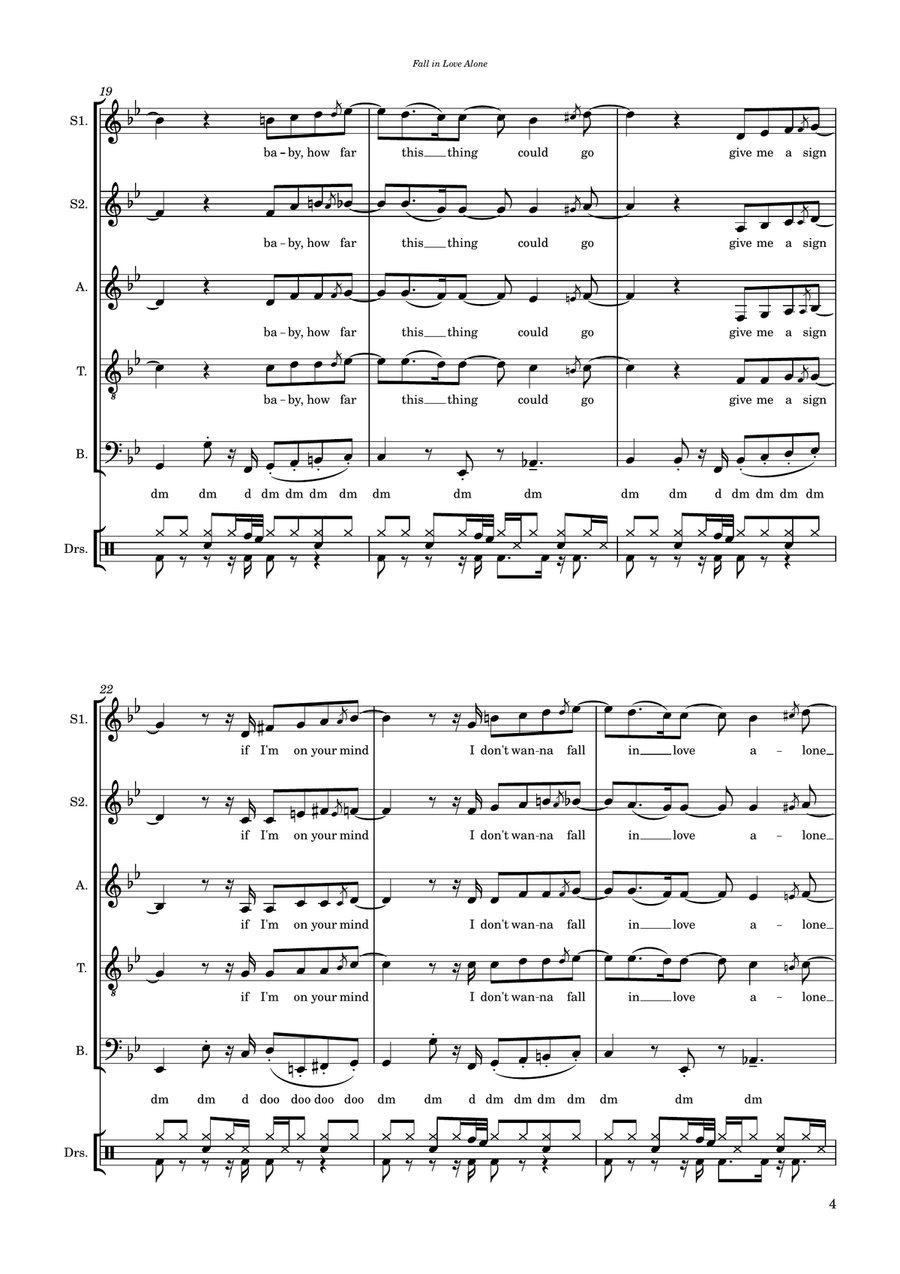 Fall In Love Alone Divisi scores gallery preview page 4