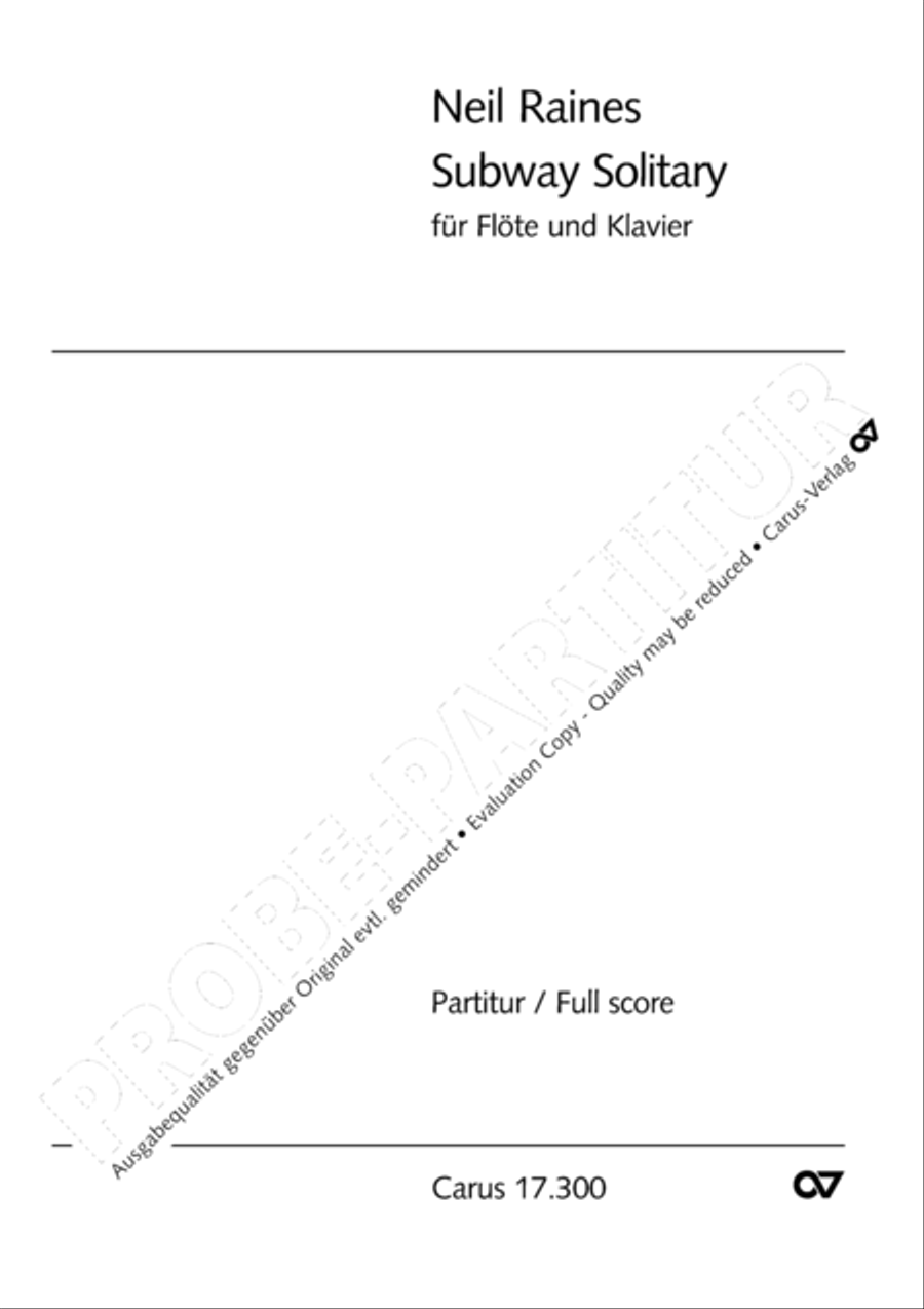 Subway Solitary Subway Solitary Flute Solo scores gallery preview page 2