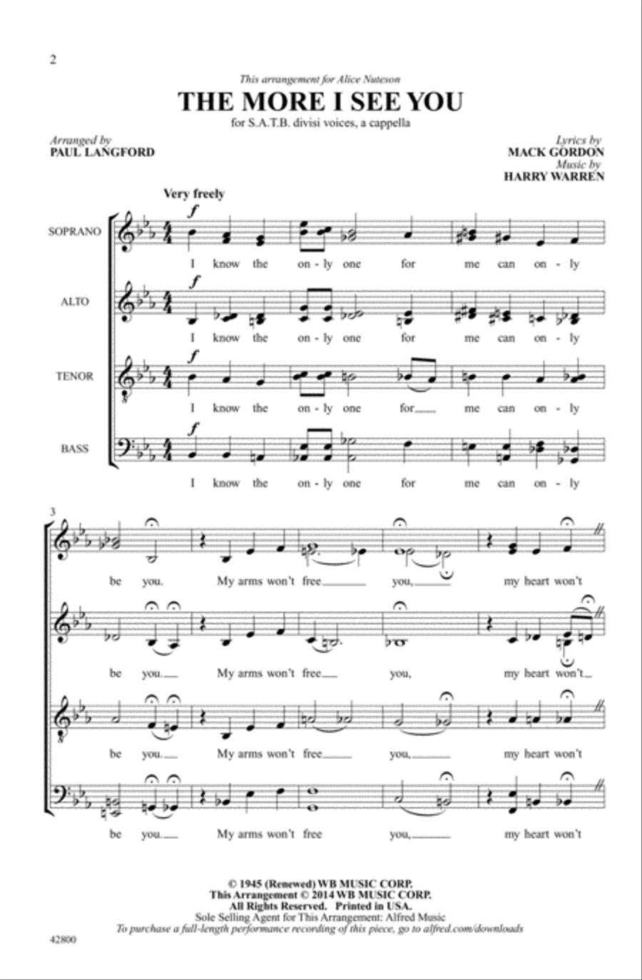 More I See You, The A Cappella scores gallery preview page 1
