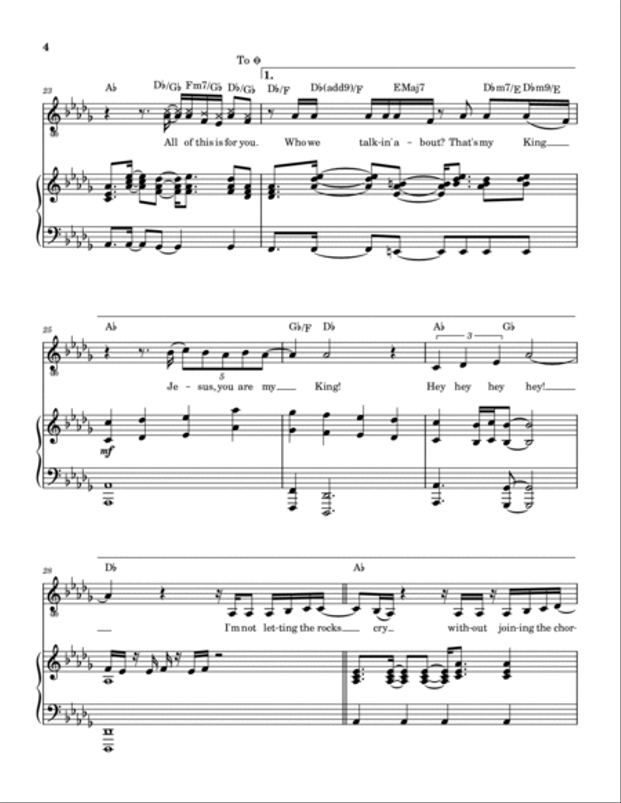 That's My King Piano, Vocal, Guitar scores gallery preview page 5