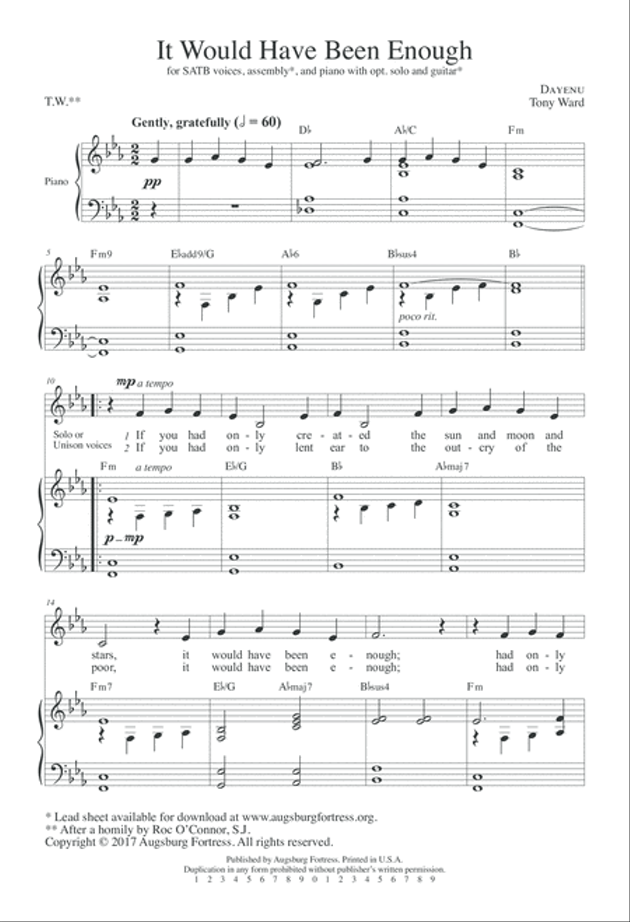 It Would Have Been Enough 4-Part scores gallery preview page 3