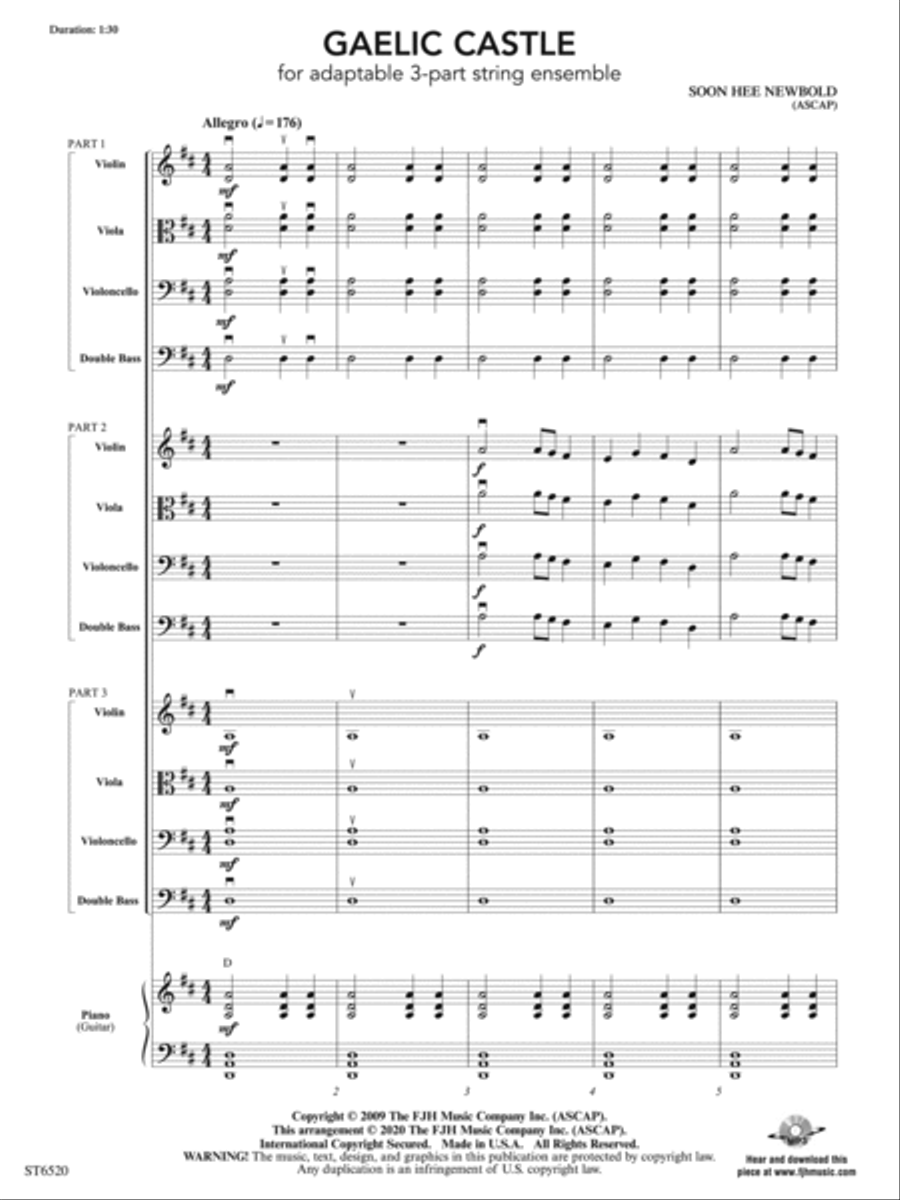 Gaelic Castle: Score String Orchestra scores gallery preview page 4