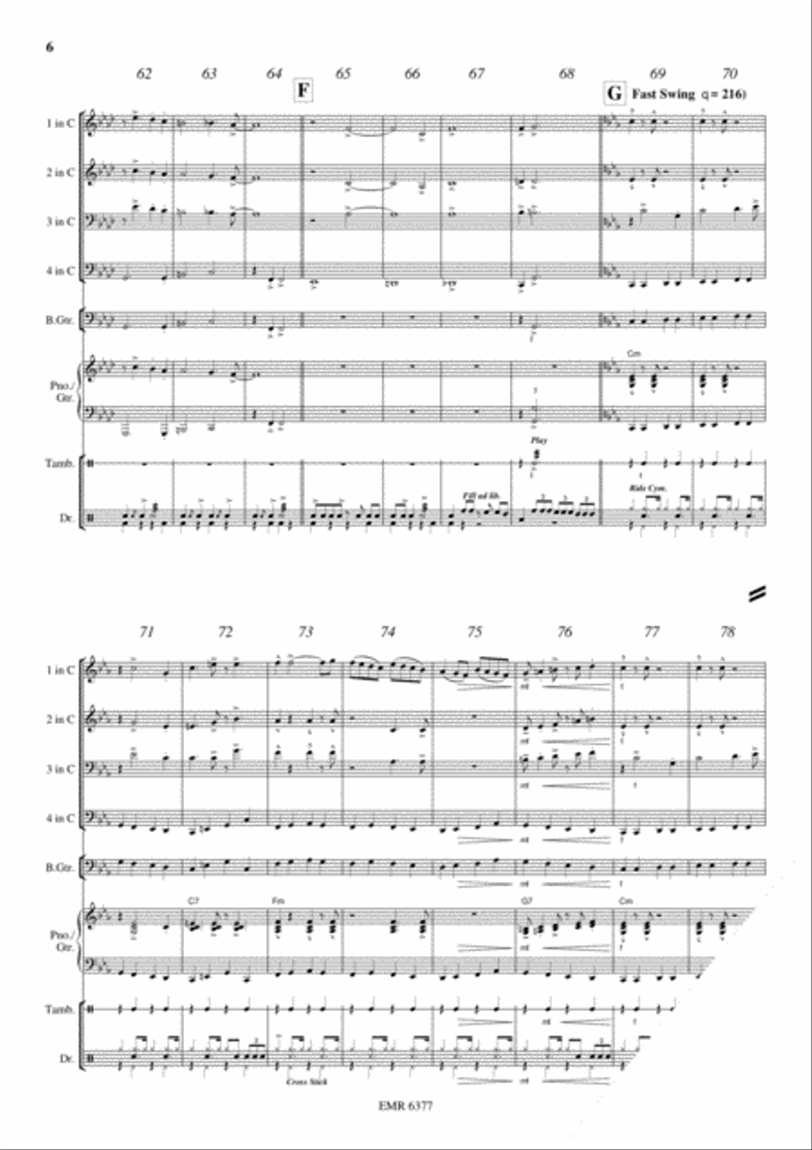 King's Blues March Brass Ensemble scores gallery preview page 7