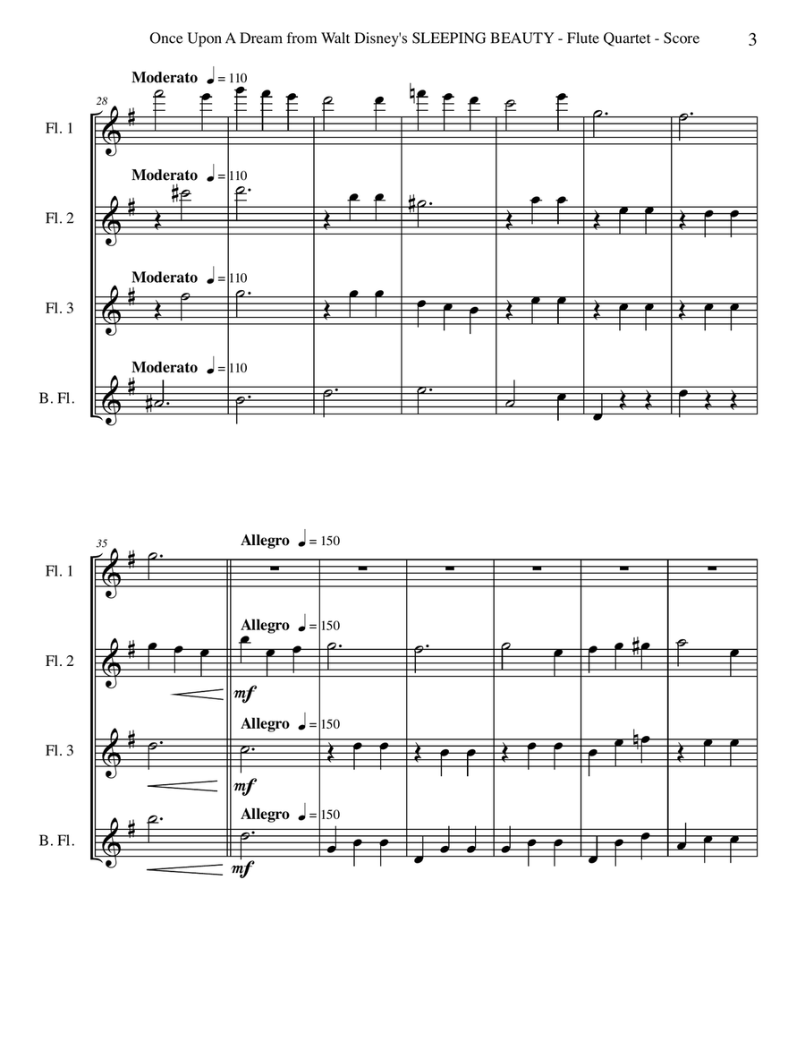 Once Upon A Dream Once Upon A Dream Woodwind Quartet scores gallery preview page 3