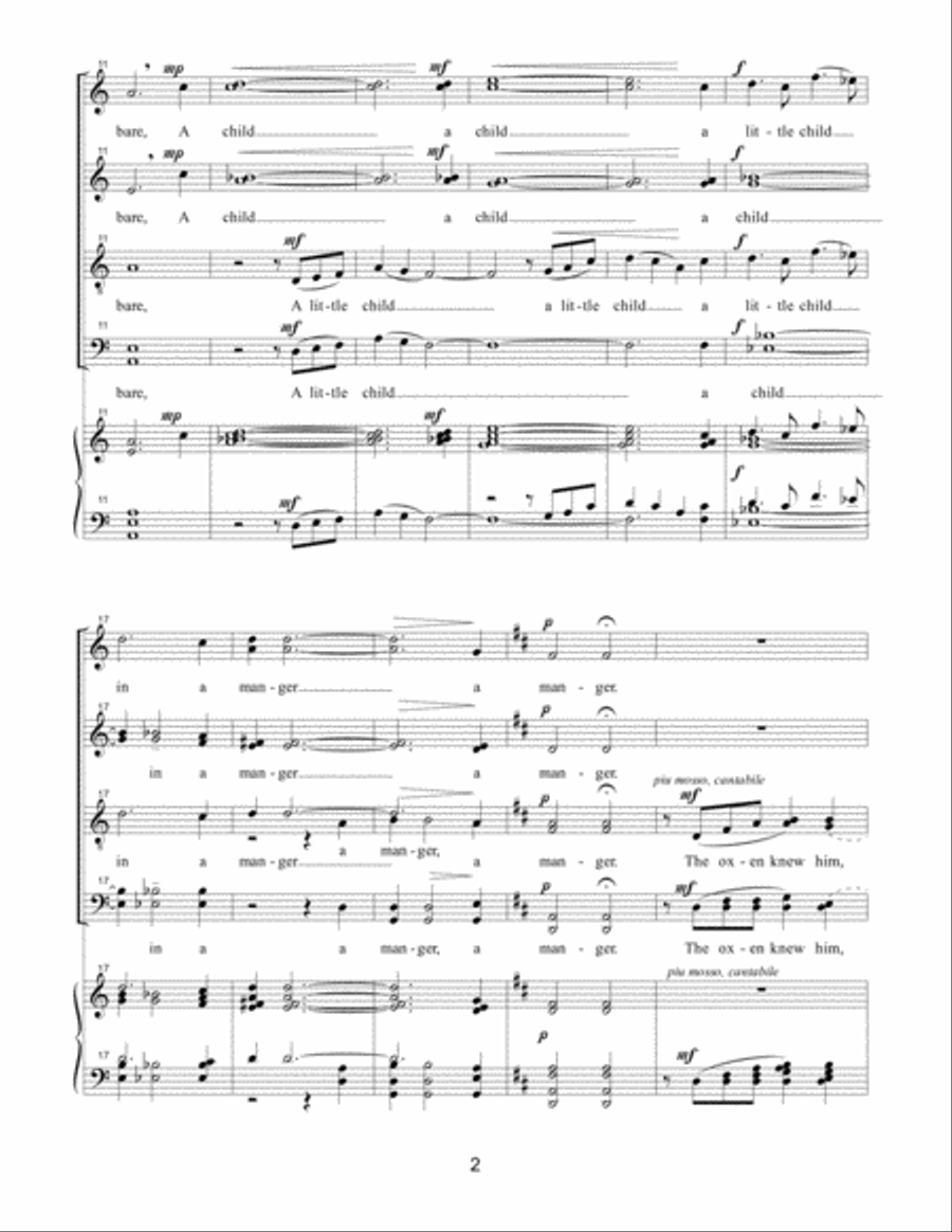 I Saw a Stable Divisi scores gallery preview page 3