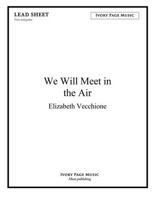 Book cover for We Will Meet in the Air - lead sheet