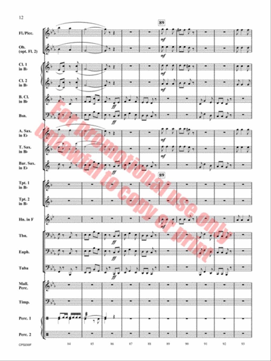 Bay Shore Park Concert Band scores gallery preview page 13