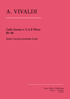 Cello Sonata n. 5 in E Minor RV40 (Guitar accompaniment)