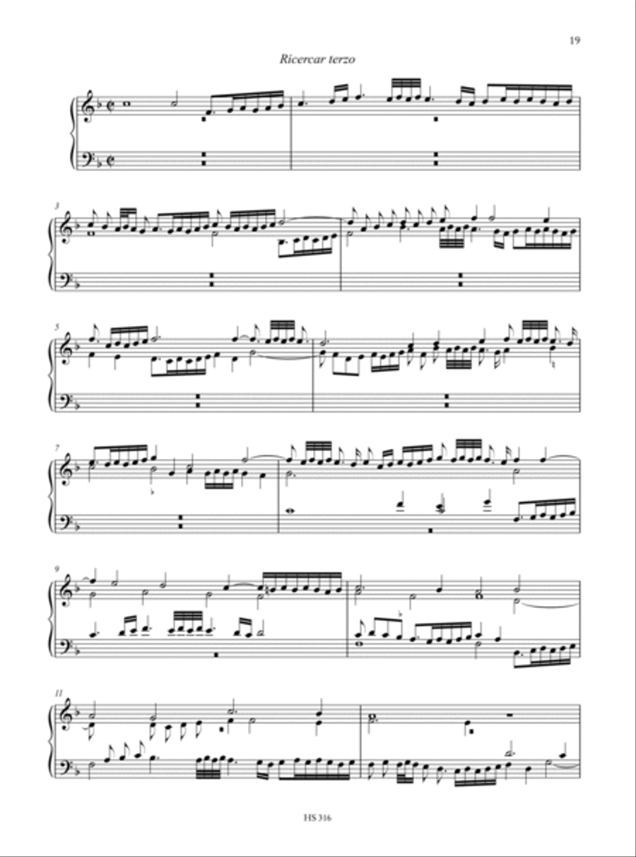 Ricercari da cantare a quattro voci. Libro Terzo (Venezia 1608) Intabulated and Diminished for Organ Organ Solo scores gallery preview page 4