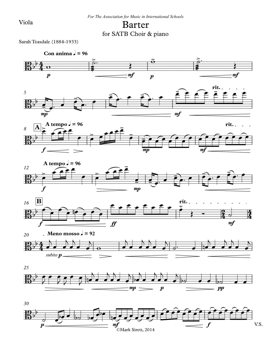 Barter - Viola Choir scores gallery preview page 1