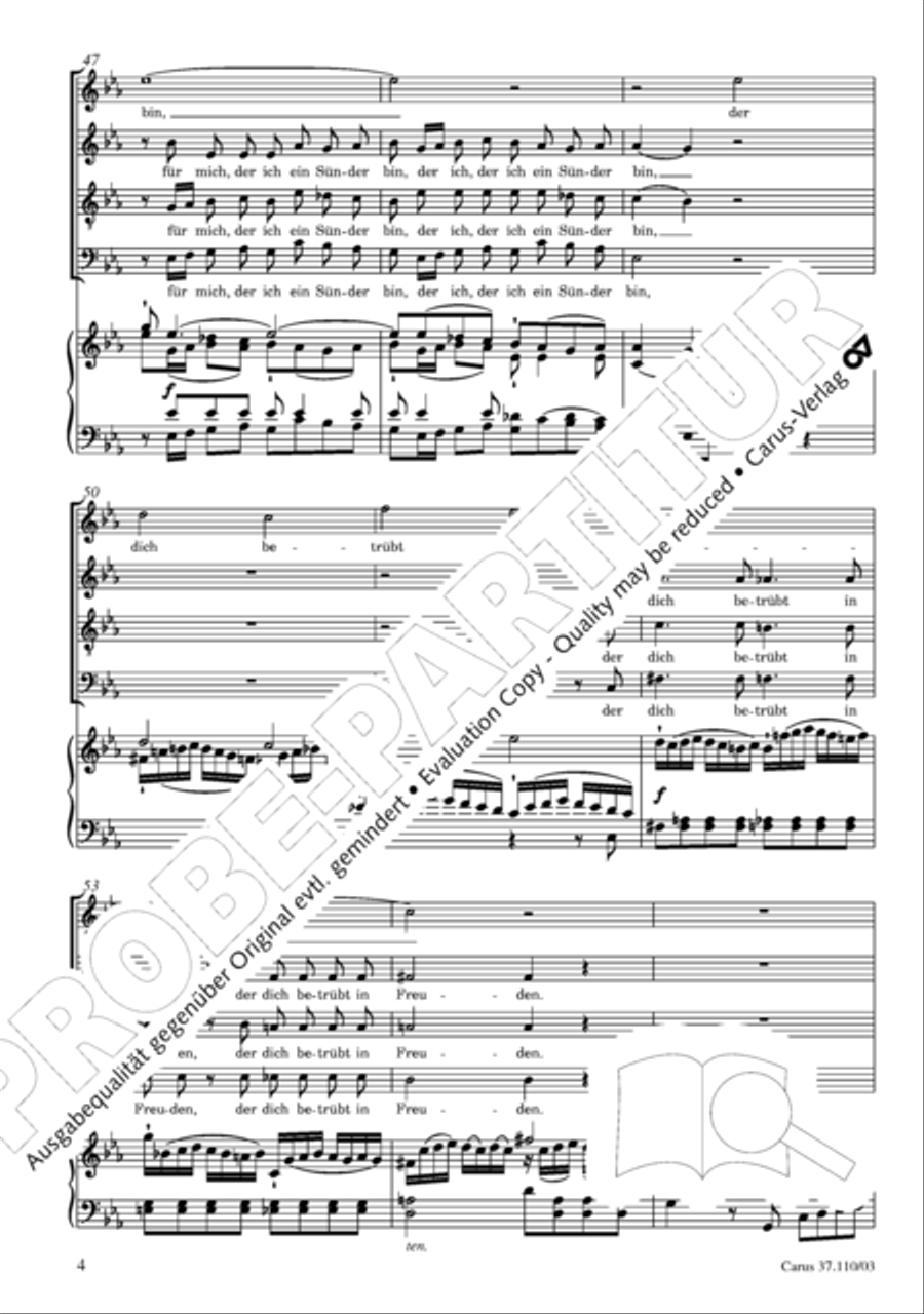 Markuspassion. Werkausgabe Reihe 1, Bd. 7 (Homilius) 4-Part scores gallery preview page 11