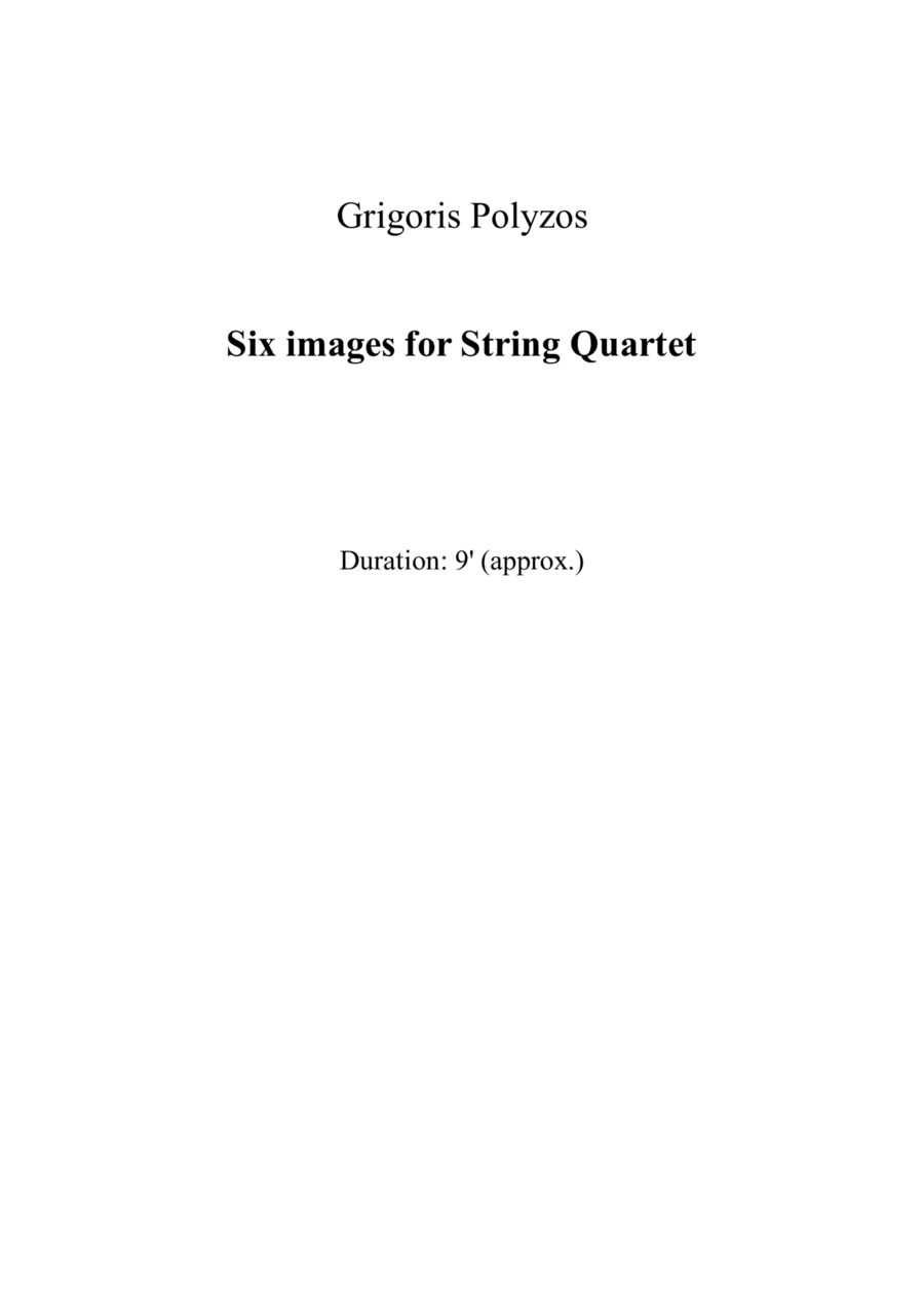 Six images for String Quartet String Quartet scores gallery preview page 1