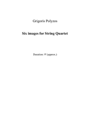 Six images for String Quartet