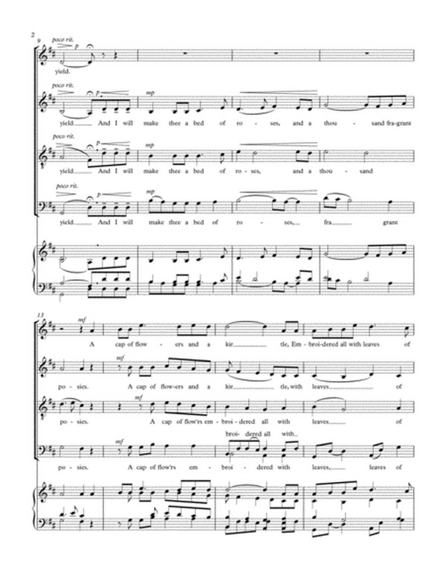 Come Live With Me And Be My Love SATB acapella choir image number null