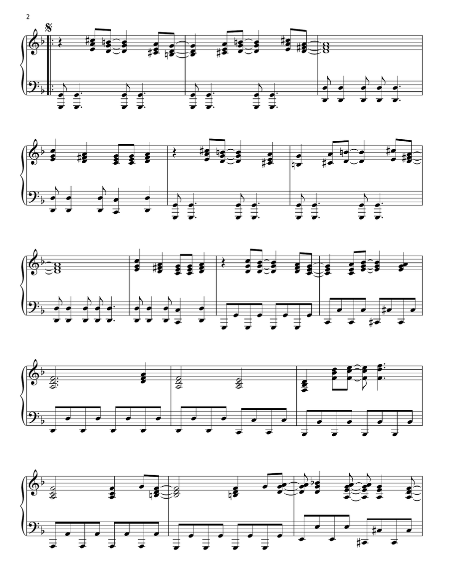 Pressure Piano Solo scores gallery preview page 2