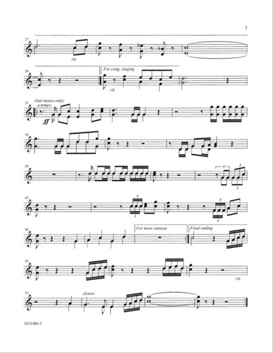 Fanfares and Finales for Congregational Singing - Brass and Timpani Parts Set of Parts scores gallery preview page 3