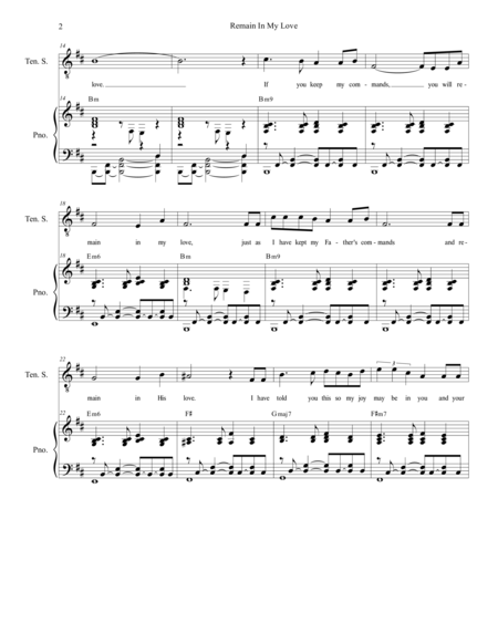 Remain In My Love (Tenor Solo and SATB) image number null