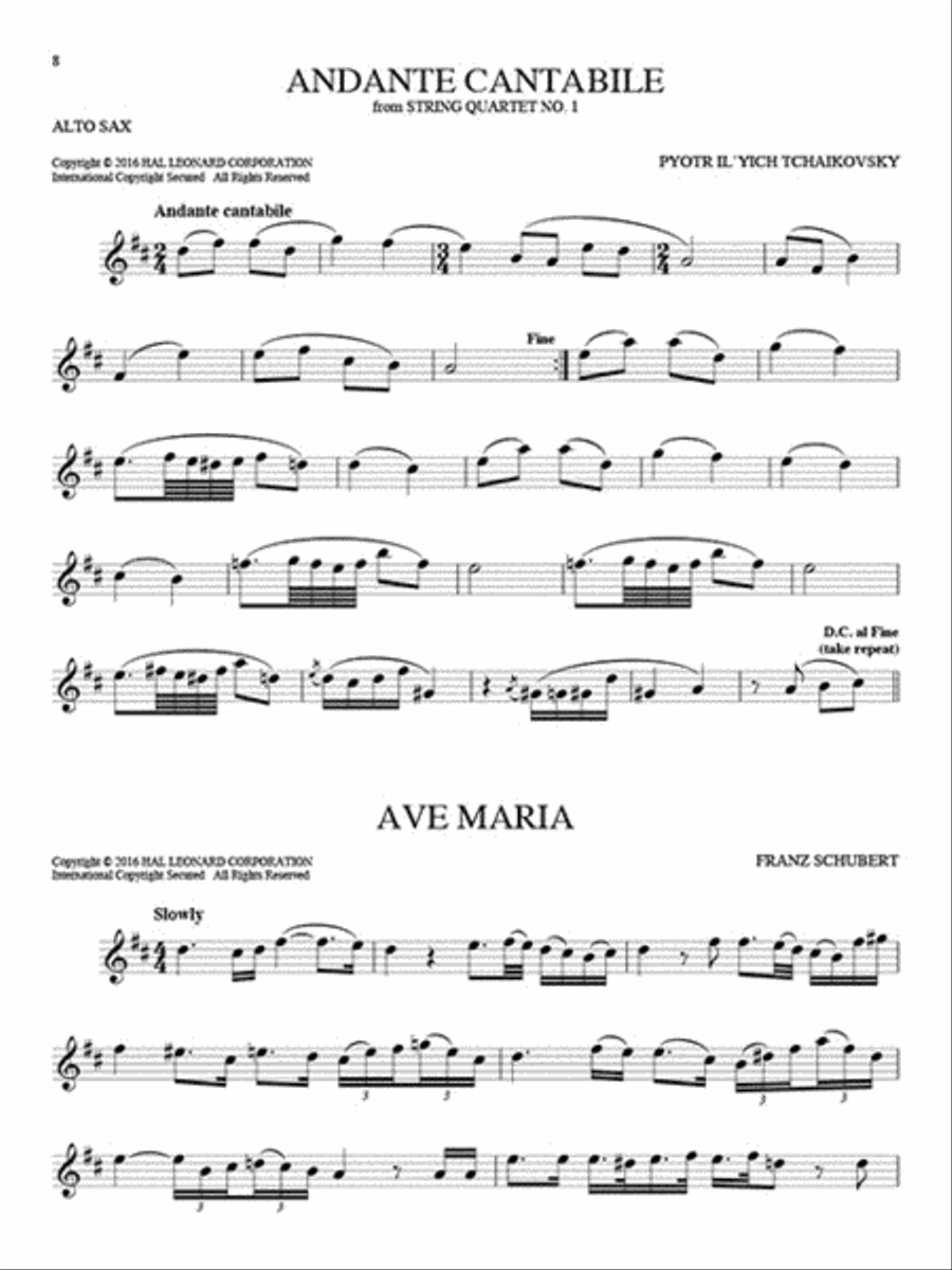 101 Classical Themes for Alto Sax Alto Saxophone scores gallery preview page 3