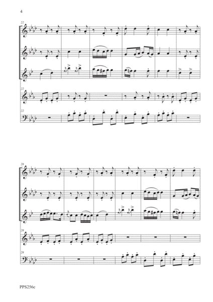 SCHIUBERT MOMENT MUSICAL Opus 94 No. 3 for woodwind quintet