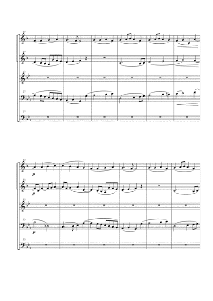 Ode To Joy (from Symphony No. 9) for Brass Quintet Brass Quintet scores gallery preview page 5