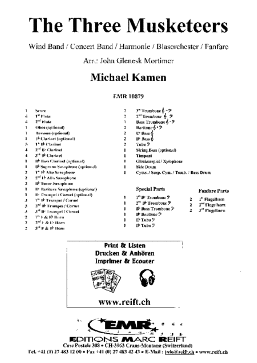 The Three Musketeers The Three Musketeers Concert Band scores gallery preview page 2