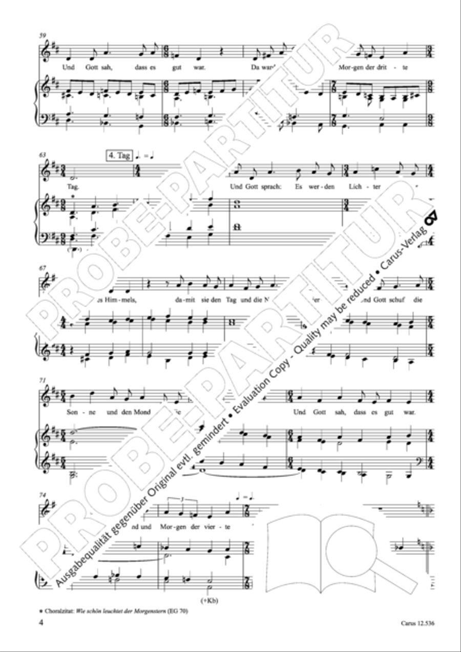 Am Anfang schuf Gott Himmel und Erde Children's Choir scores gallery preview page 5