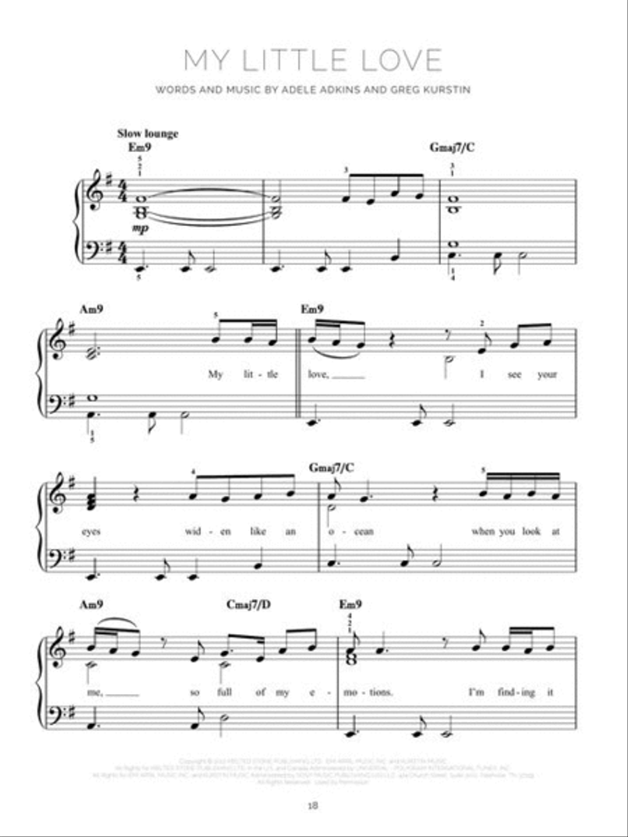 Adele – 30 Easy Piano scores gallery preview page 6