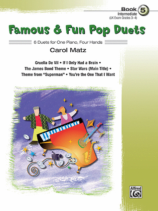 Book cover for Famous & Fun Pop Duets, Book 5