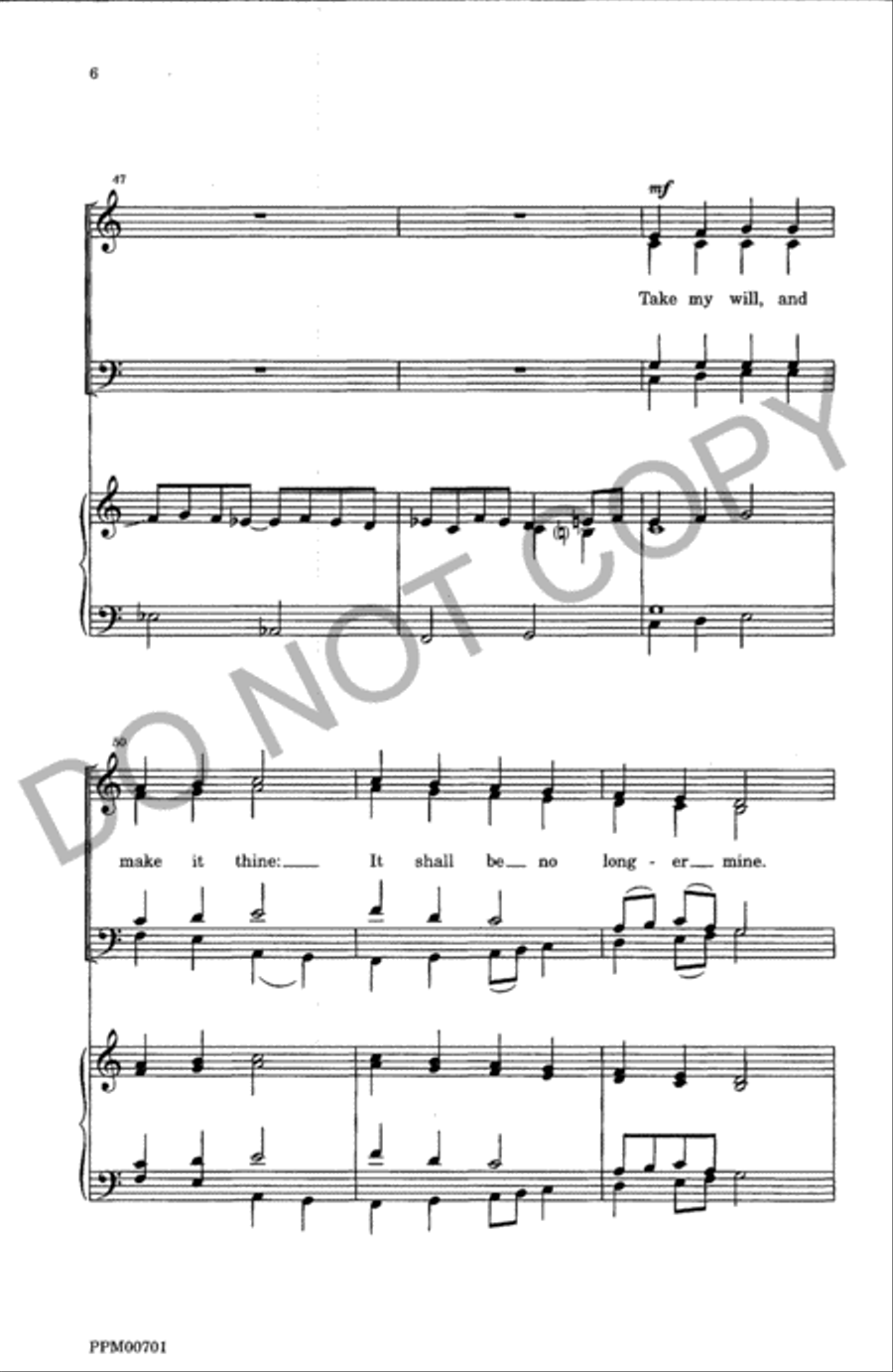 Ever, Only, All For Thee 4-Part scores gallery preview page 7