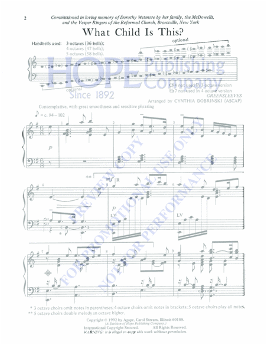 What Child is This? What Child is This? 5-Octaves scores gallery preview page 2