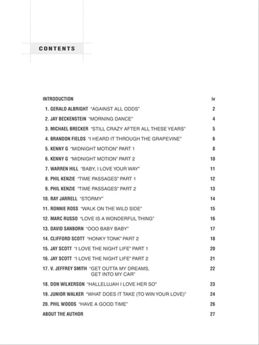 Famous Saxophone Solos Saxophone Solo scores gallery preview page 2