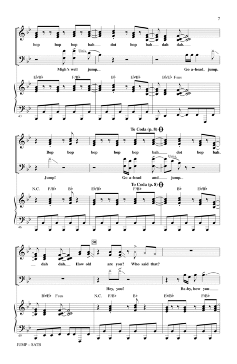 Jump (ed. Kirby Shaw) 4-Part scores gallery preview page 6