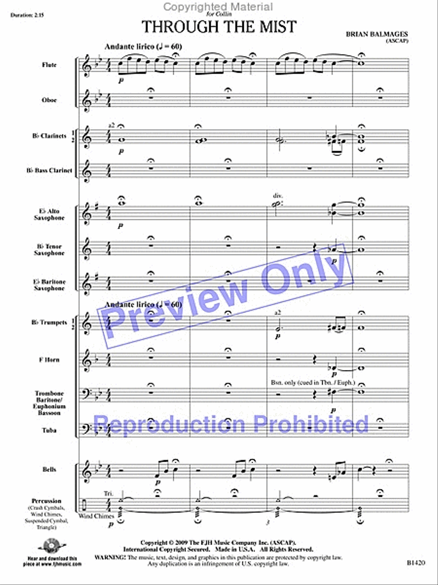 Through the Mist Through the Mist Concert Band scores gallery preview page 8