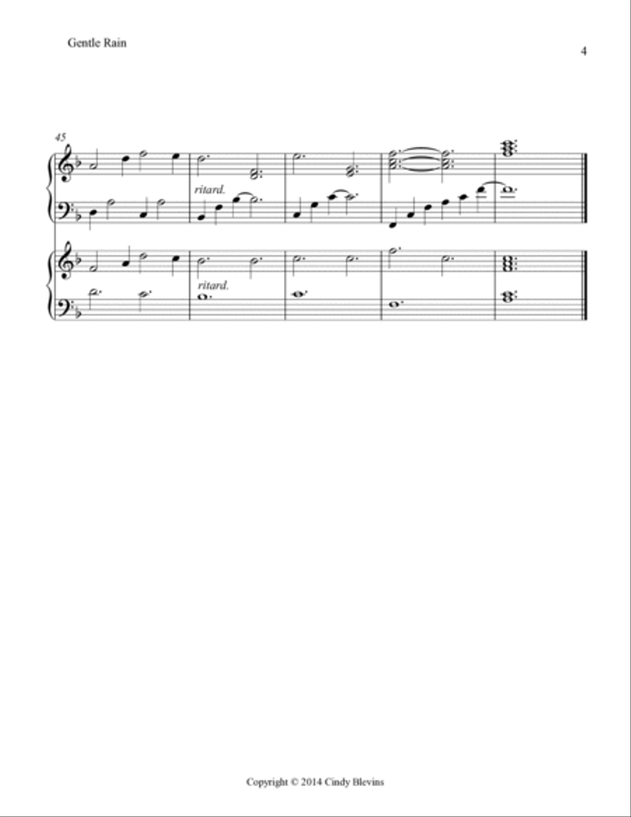 Gentle Rain, for Harp Duet Harp scores gallery preview page 5