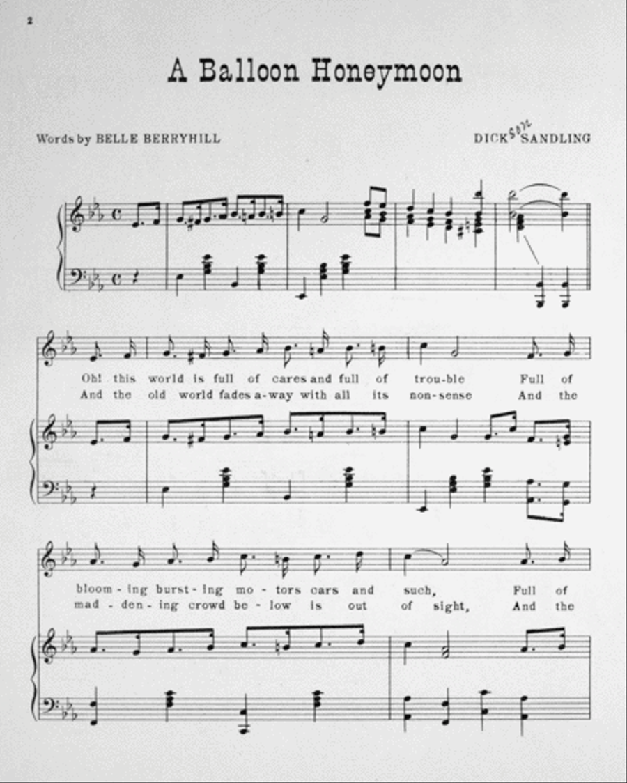 A Balloon Honeymoon Voice Solo scores gallery preview page 2