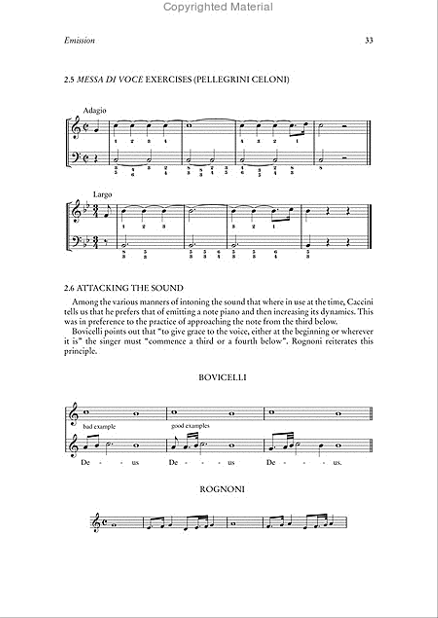 Method of Italian Singing from ‘Recitar cantando’ to Rossini (with Examples and Exercises from Historical Treatises on the Technique of Singing) Voice scores gallery preview page 2