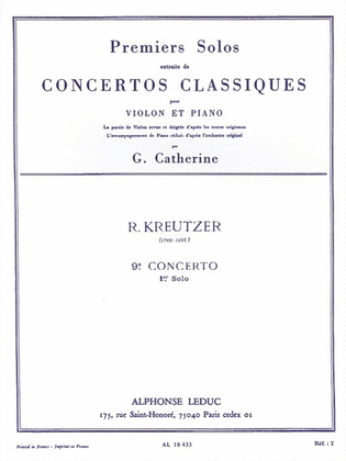 Premier Solos Concertos Classiques - Concerto No. 9, Solo No. 1