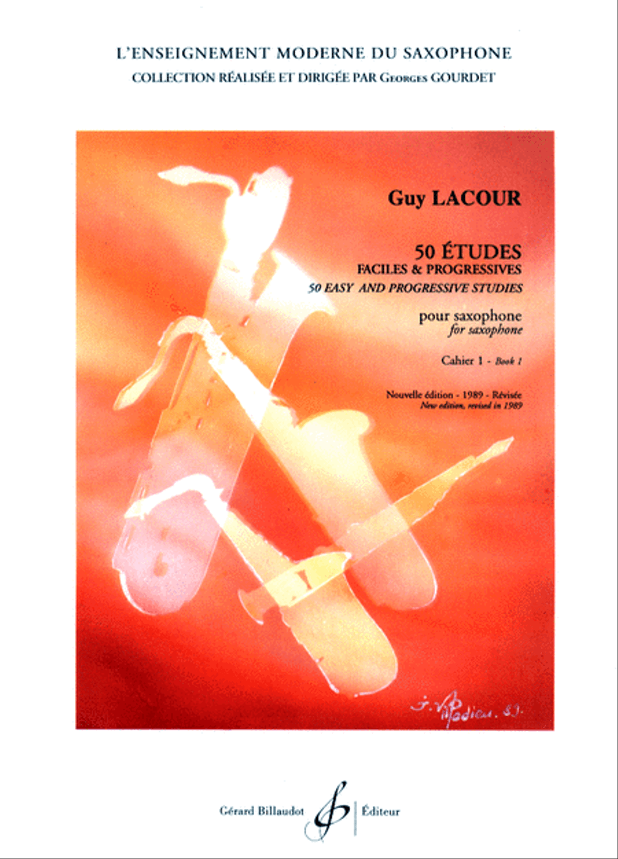 50 Etudes Faciles Et Progressives Vol. 1 by Guy Lacour Chamber Music - Sheet Music