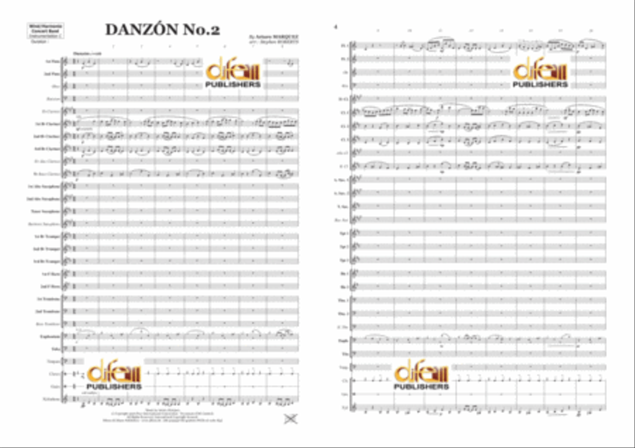 Danzon 2 Concert Band scores gallery preview page 2