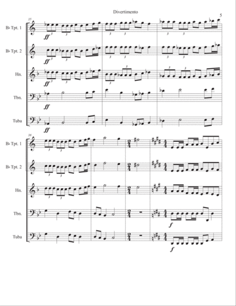 Divertimento Divertimento Brass Ensemble scores gallery preview page 5