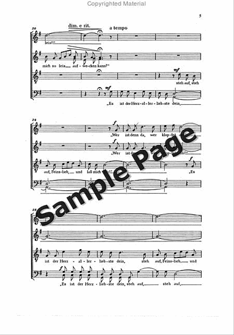 Desch R Zu Meinem Schaetzchen 4-Part scores gallery preview page 6