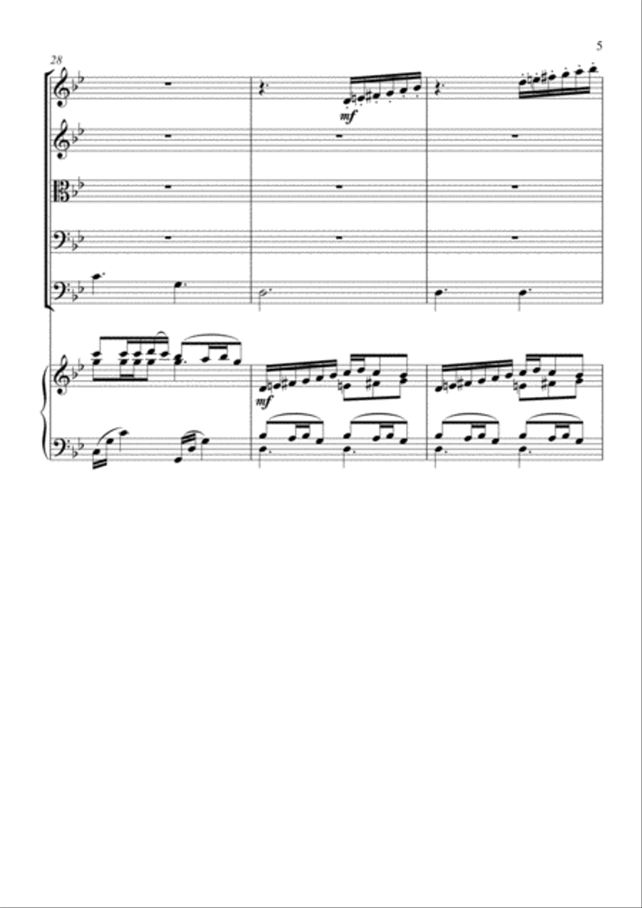 Carol of the Bells for Piano and String orchestra String Orchestra scores gallery preview page 6