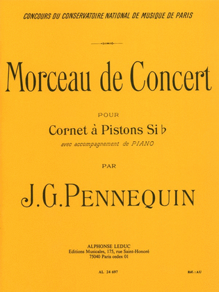 Book cover for Morceau De Concert (cornet And Piano)