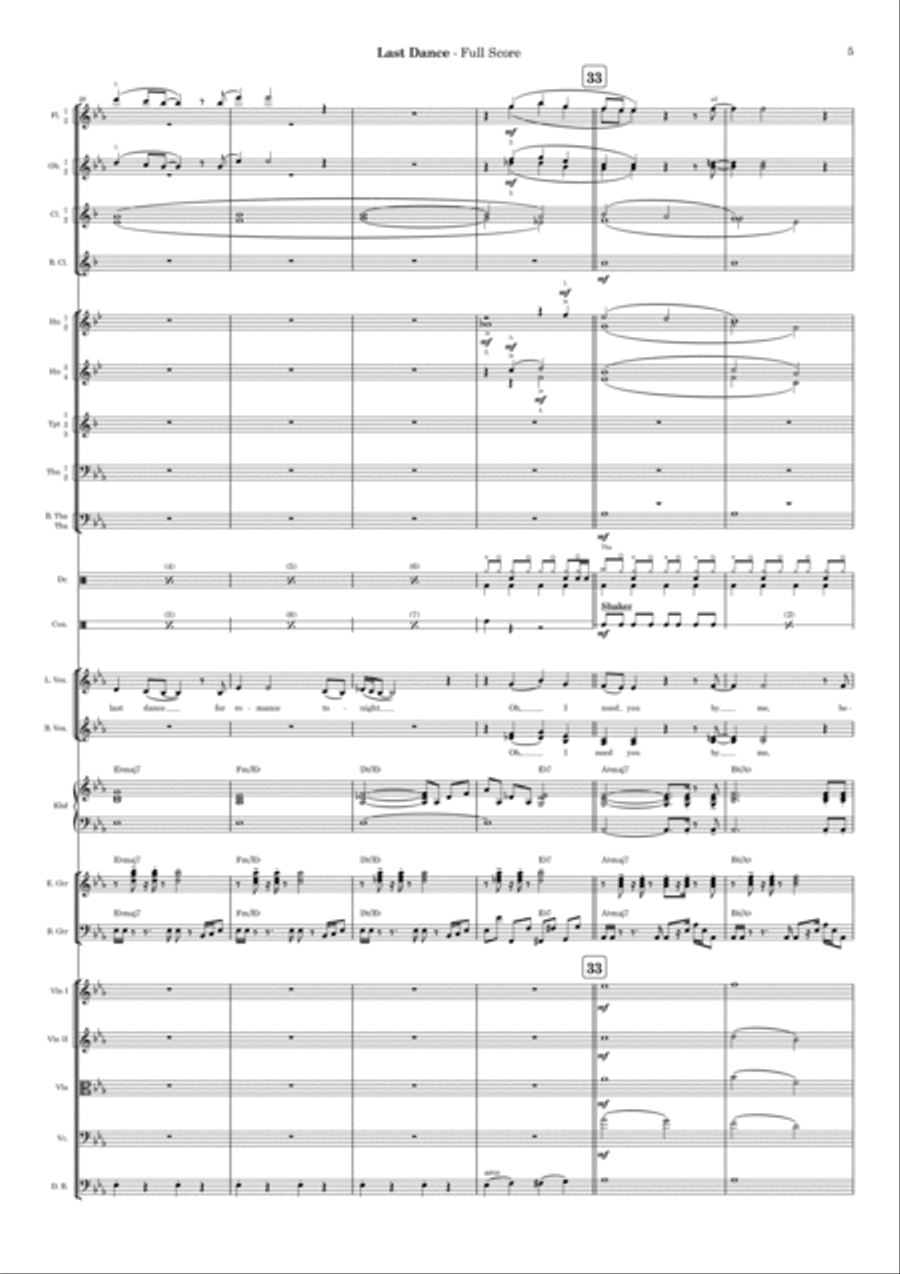 Last Dance Full Orchestra scores gallery preview page 5